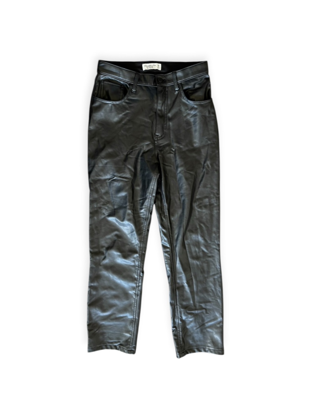 Abercrombie & Fitch black pants 90s straight Ultra High Rise Sz 28 / 6 small wri